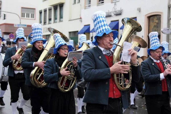 Musicians Carnival Street Parade Wiesbaden Germany — Stock Photo, Image