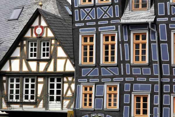 Historical Architecture Idstein Hesse Germany Medieval Architecture Half Timbered Houses — Stock Photo, Image