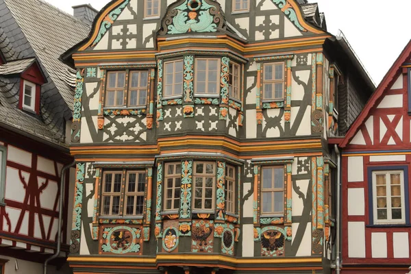 Historical Architecture Idstein Hesse Germany Medieval Architecture Half Timbered Houses — Stock Photo, Image