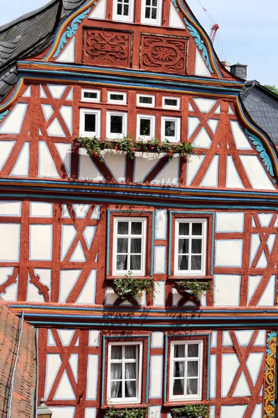 Arquitectura Histórica Idstein Hesse Alemania Arquitectura Medieval Casas Entramado Madera —  Fotos de Stock