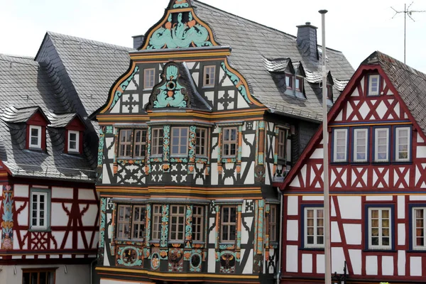 Arquitectura Histórica Idstein Hesse Alemania Arquitectura Medieval Casas Entramado Madera —  Fotos de Stock