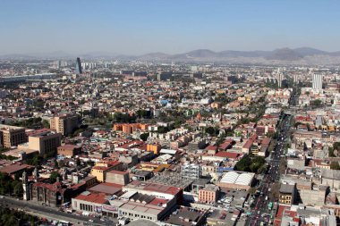 Mexico City, Meksika şehir merkezi manzarası.