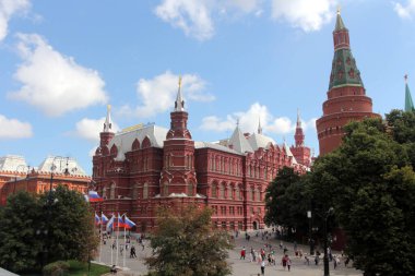 Alexander Garden ve Moskova Kremlin, Moskova, Rusya