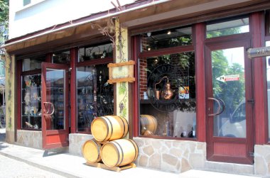 Gurzuf tatil beldesinde eski tarihi sokaklar, Kırım