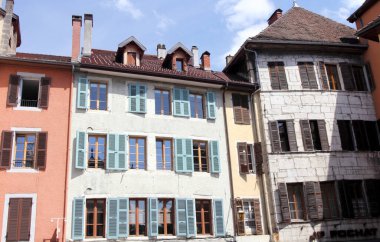 Annecy, Haute Savoie, Fransa 'da tarihi mimari