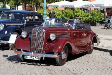 Retro vagonlar Rallye Wiesbaden, Hesse, Almanya