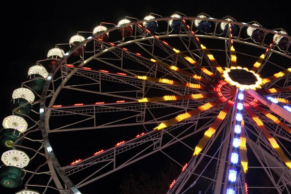 Ruota Panoramica Mercatino Natale Wiesbaden Assia Germania — Foto Stock