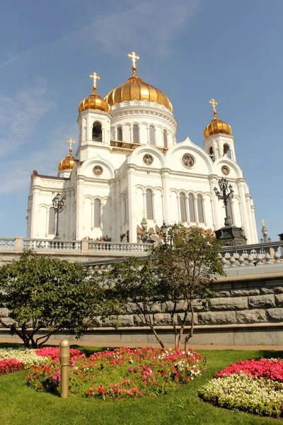 Kathedraal Van Christus Verlosser Een Kerk Moskou Rusland Aan Oever — Stockfoto