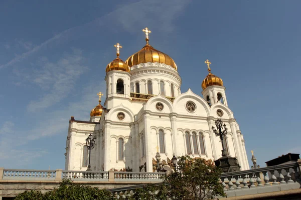 Kathedraal Van Christus Verlosser Een Kerk Moskou Rusland Aan Oever — Stockfoto