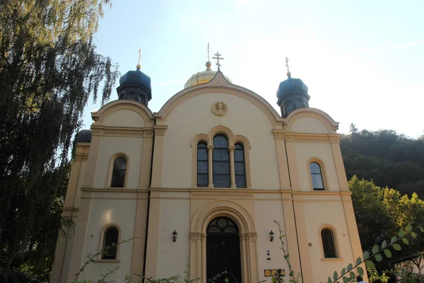 Starý Ruský Pravoslavný Kostel Lázeňském Městě Bad Ems Německo — Stock fotografie