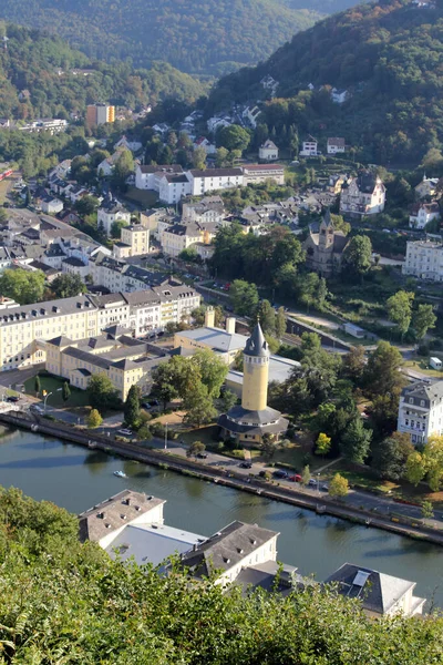 Resort Stad Bad Ems Vid Floden Lahn Tyskland — Stockfoto