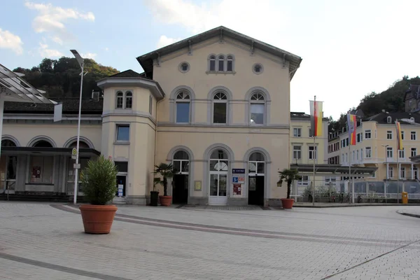 Resort Town Bad Ems Lahn Folyónál Németország — Stock Fotó