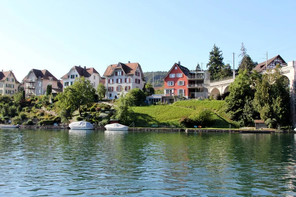 Schaffhausen Suiza Arquitectura Edificios Históricos Antiguos —  Fotos de Stock