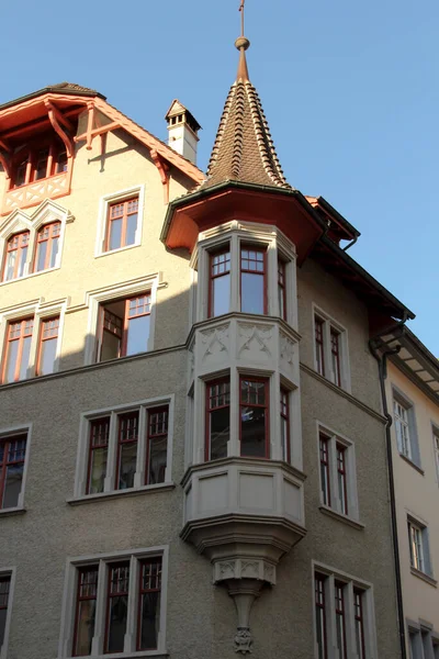 Шаффхаузен Швейцария Старая Историческая Архитектура Здания — стоковое фото