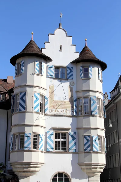 Schaffhausen Suíço Arquitetura Histórica Antiga Edifícios — Fotografia de Stock