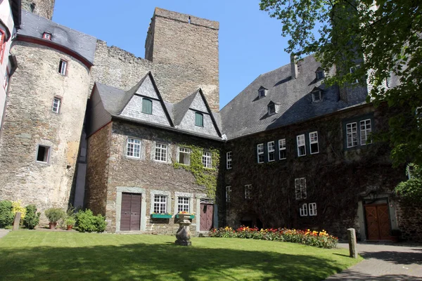 Castello Città Runkel Sul Fiume Lahn Assia Germania — Foto Stock