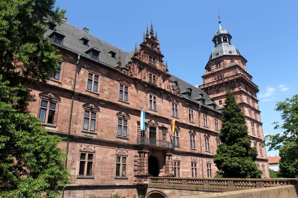 Schloss Johannisburg Aschaffenburg Main Nordwestbayern Deutschland — Stockfoto