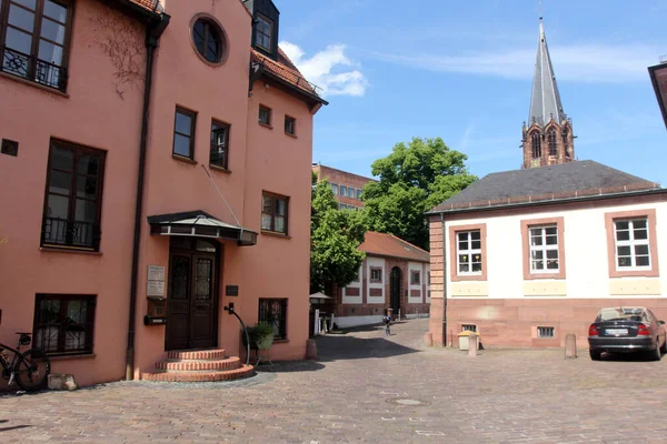 Centrum Města Aschaffenburg Hlavní Severozápadním Bavorsku Německo — Stock fotografie