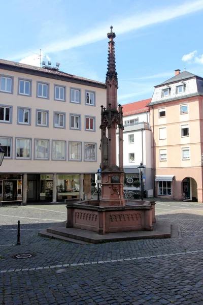 Centro Cidade Aschaffenburg Main Noroeste Baviera Alemanha — Fotografia de Stock