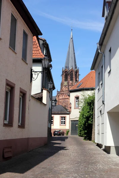 Innenstadt Von Aschaffenburg Main Nordwesten Von Bayern Deutschland — Stockfoto