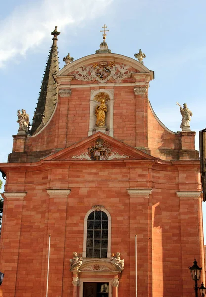 Igreja Nossa Senhora Aschaffenburg Main Noroeste Baviera Alemanha — Fotografia de Stock