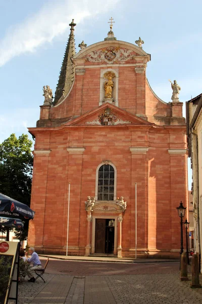 Vår Lady Kyrka Aschaffenburg Main Nordvästra Bayern Tyskland — Stockfoto