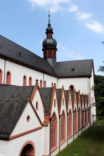 Abbey Eberbach Közel Eltville Rajna Hesse Németország 1985 Telén Rózsa — Stock Fotó