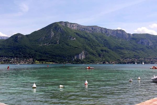 Beautiful View Annecy Lake French Alps Annecy Largest City Haute — Stock Photo, Image