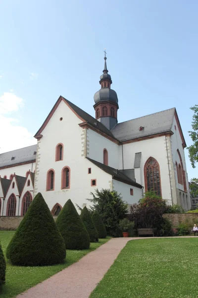 Abbaye Eberbach Près Eltville Sur Rhin Hesse Allemagne Cours Hiver — Photo