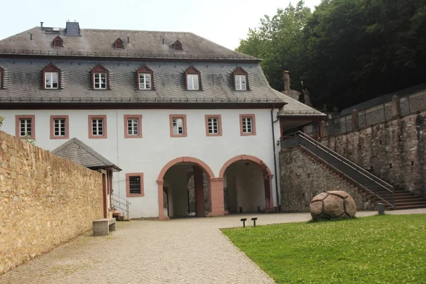 Abbey Eberbach Nära Eltville Rhen Hessen Tyskland Vintern 1985 Filmades — Stockfoto