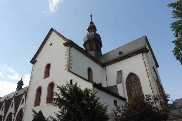 Abadia Eberbach Perto Eltville Reno Hesse Alemanha Inverno 1985 Algumas — Fotografia de Stock