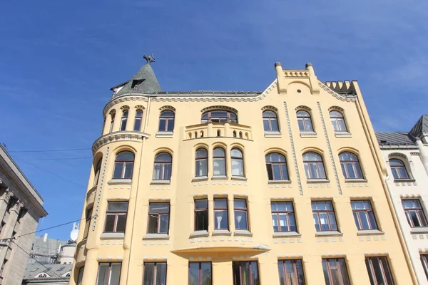 Architettura Storica Del Centro Storico Riga Lettonia — Foto Stock