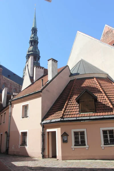 拉脱维亚里加老城的历史建筑 — 图库照片