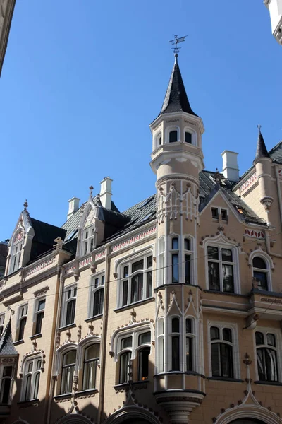 Historisk Arkitektur Gamla Stan Riga Lettland — Stockfoto