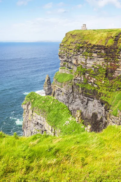 Les Falaises 214 Mètres Haut Moher Dans Comté Clare Sont — Photo