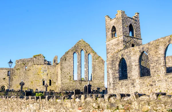 Cong Abbey Village Same Name Straddling County Galway County Mayo — Stock Photo, Image