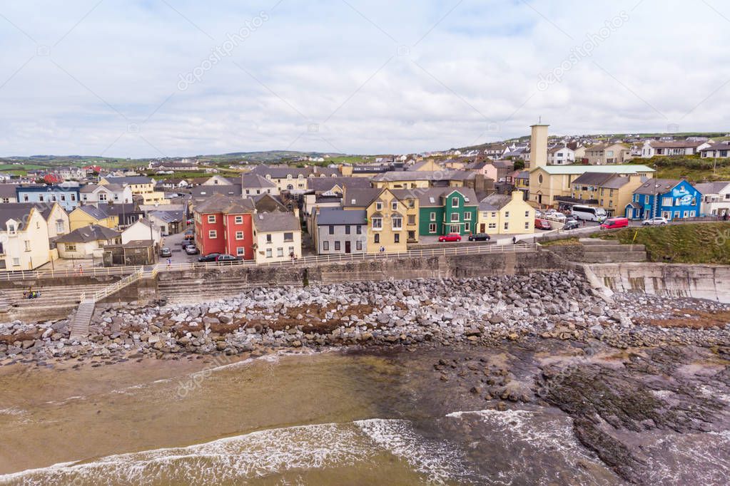 Lahinch or Lehinch is a small town on Liscannor Bay, on the northwest coast of County Clare, Ireland. The town is a seaside resort and has become a popular surfing location.
