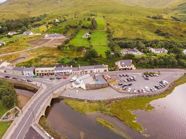 Leenaun Ireland July 2018 Aerial View Leenaun Also Leenane Village — Stock Photo, Image