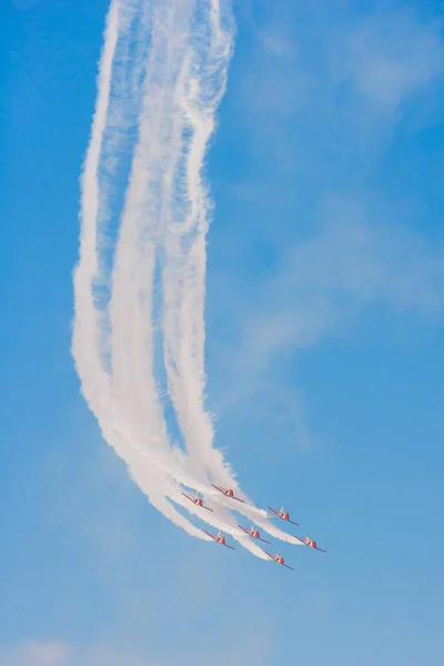 Dubai Emirados Árabes Unidos Novembro 2007 Força Aérea Espanhola Aerobatic — Fotografia de Stock