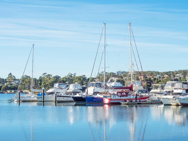 Barcos em St Helens, Tasmânia — Fotografia de Stock