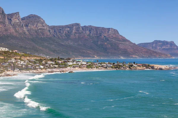 Bungalows Tegenover Glamoureuze Clifton Beach Kaapstad Zuid Afrika — Stockfoto