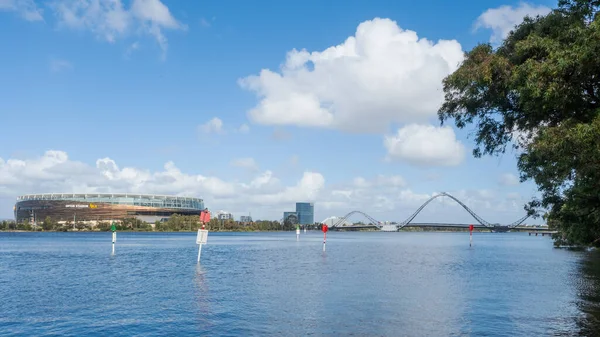 Perth Australien September 2020 Das Optus Stadium Und Die Matagarup — Stockfoto