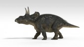 Színes 3D illusztrációja dinoszaurusz elszigetelt fehér háttér