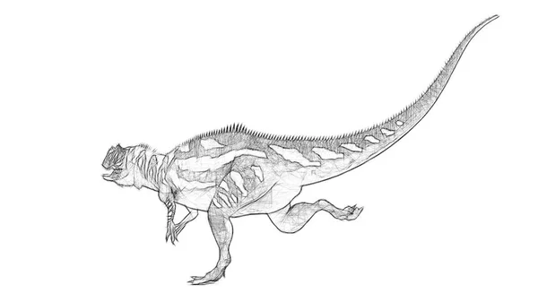 배경에 공룡의 스케치 — 스톡 사진