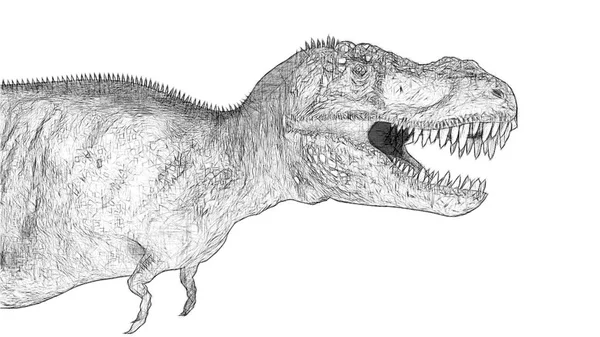 배경에 공룡의 스케치 — 스톡 사진
