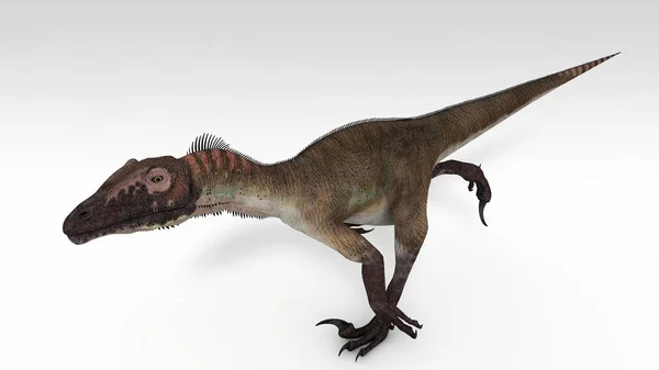 Färgglad Illustration Dinosaurie Isolerad Vit Bakgrund — Stockfoto
