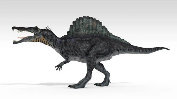 Πολύχρωμο Απεικόνιση Του Δεινόσαυρο Απομονωθεί Λευκό Φόντο — Φωτογραφία Αρχείου
