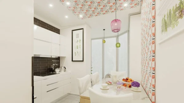 Luxury Big Bathroom Can See Bedroom Wall Stock Photo