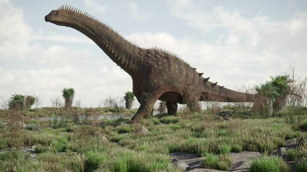 Απόδοση Της Περπατήματος Αλαμόσαυρου Δεινόσαυρος — Φωτογραφία Αρχείου