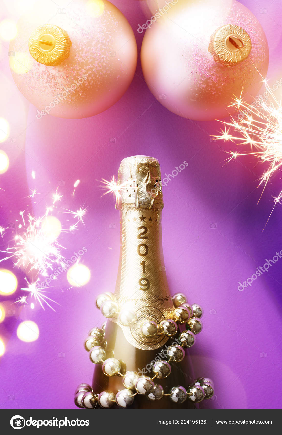  Sexy New Year Champagne Sexy Girl Stock Photo © Konstanttin.